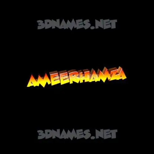 ameerhamza in Black Background style - 3D name wallpaper