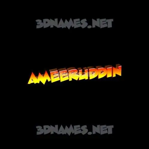 ameeruddin in Black Background style - 3D name wallpaper