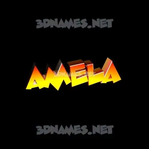 amela in Black Background style - 3D name wallpaper