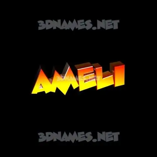 ameli in Black Background style - 3D name wallpaper