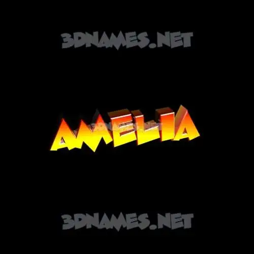 amelia in Black Background style - 3D name wallpaper