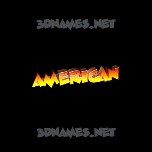 american in Black Background style - 3D name wallpaper