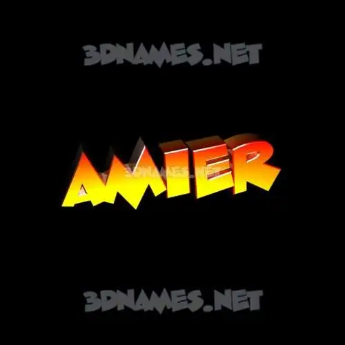 amier in Black Background style - 3D name wallpaper