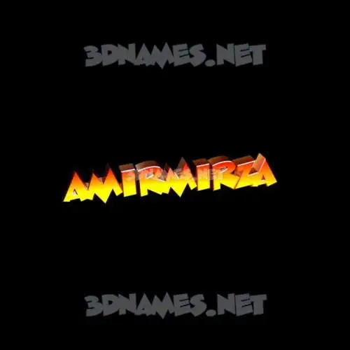 amirmirza in Black Background style - 3D name wallpaper
