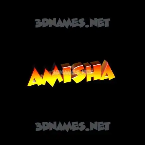 amisha in Black Background style - 3D name wallpaper