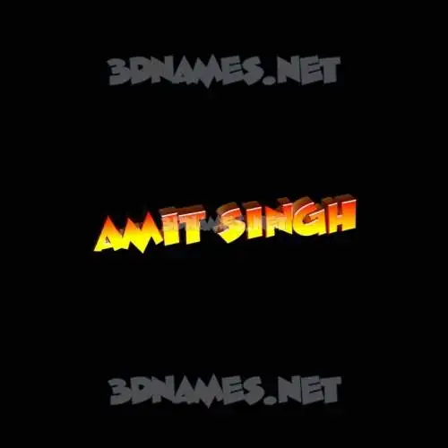 amit singh in Black Background style - 3D name wallpaper