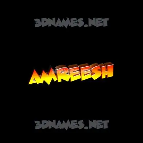 amreesh in Black Background style - 3D name wallpaper