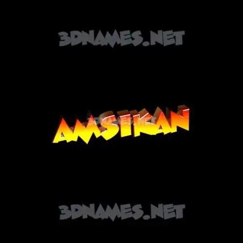 amsikan in Black Background style - 3D name wallpaper