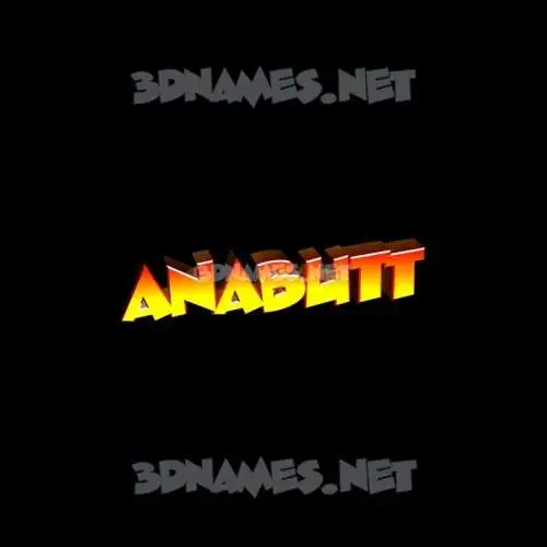 anabutt in Black Background style - 3D name wallpaper