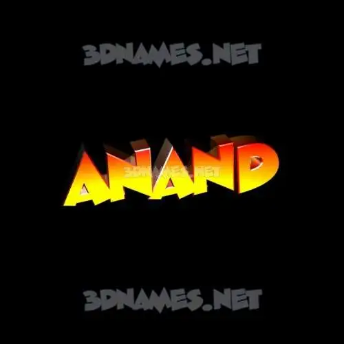 anand in Black Background style - 3D name wallpaper