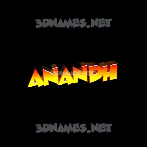 anandh in Black Background style - 3D name wallpaper