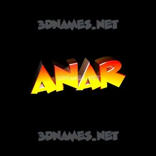 anar in Black Background style - 3D name wallpaper