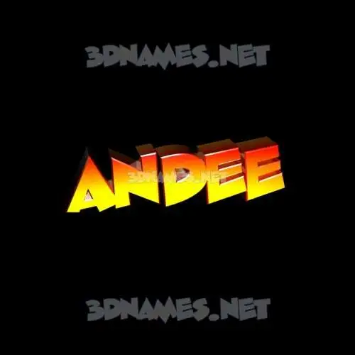 andee in Black Background style - 3D name wallpaper