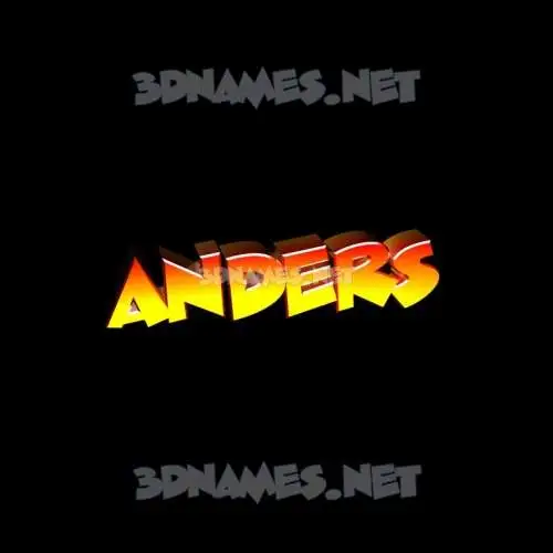 anders in Black Background style - 3D name wallpaper