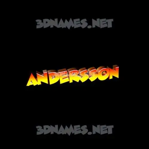 andersson in Black Background style - 3D name wallpaper
