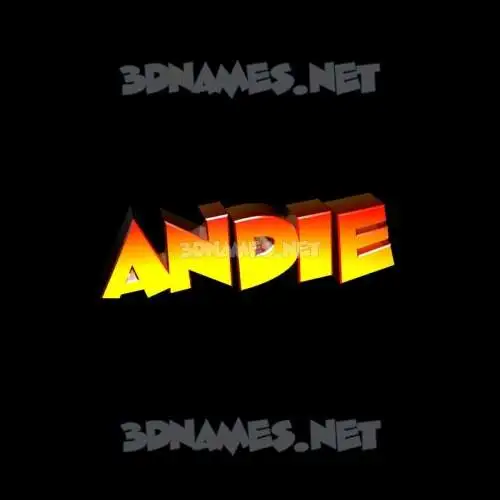 andie in Black Background style - 3D name wallpaper