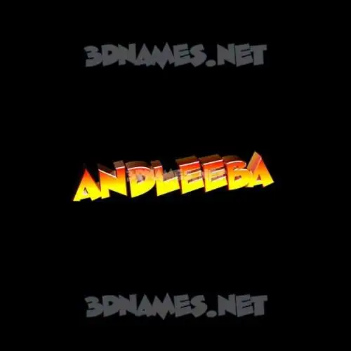 andleeba in Black Background style - 3D name wallpaper