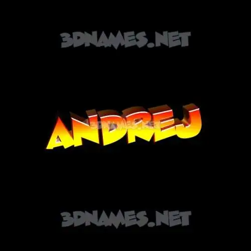 andrej in Black Background style - 3D name wallpaper