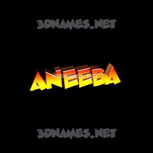 aneeba in Black Background style - 3D name wallpaper