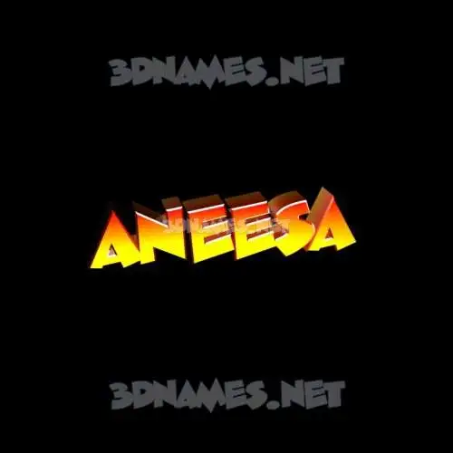 aneesa in Black Background style - 3D name wallpaper