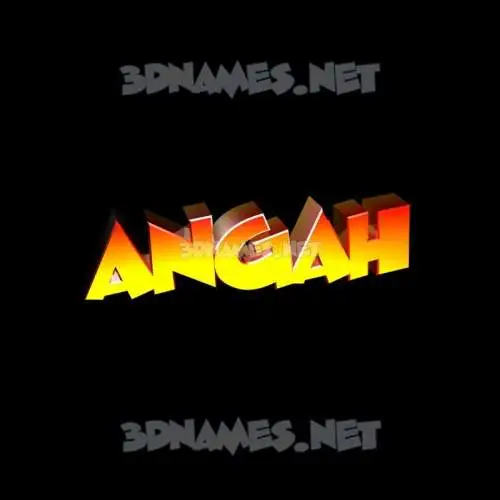 angah in Black Background style - 3D name wallpaper