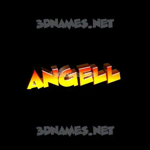 angell in Black Background style - 3D name wallpaper