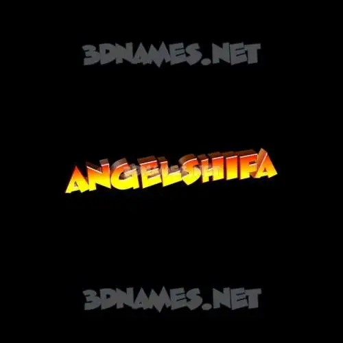 angelshifa in Black Background style - 3D name wallpaper