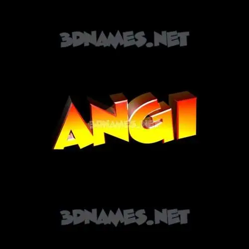 angi in Black Background style - 3D name wallpaper