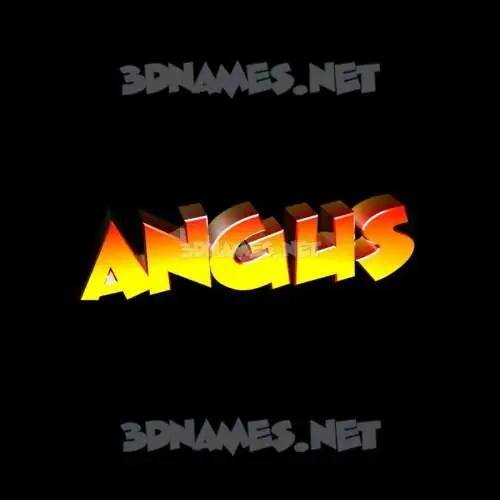 angus in Black Background style - 3D name wallpaper