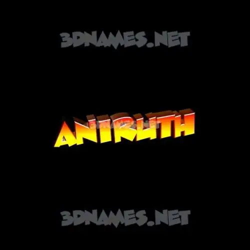 aniruth in Black Background style - 3D name wallpaper