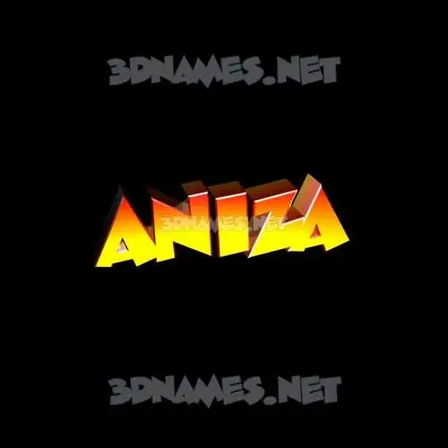 aniza in Black Background style - 3D name wallpaper