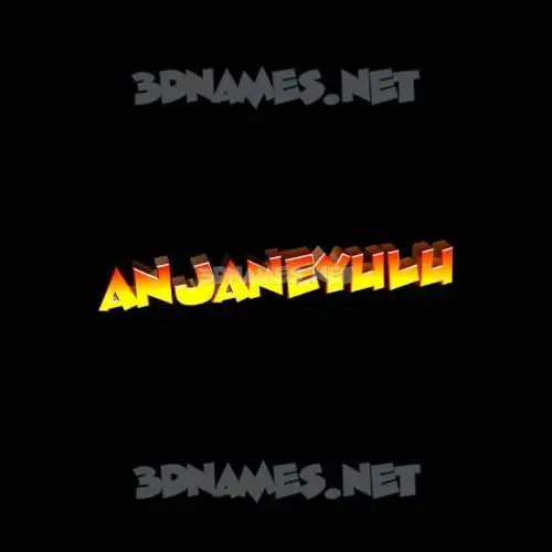 anjaneyulu in Black Background style - 3D name wallpaper