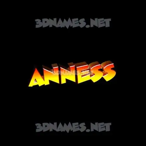 anness in Black Background style - 3D name wallpaper