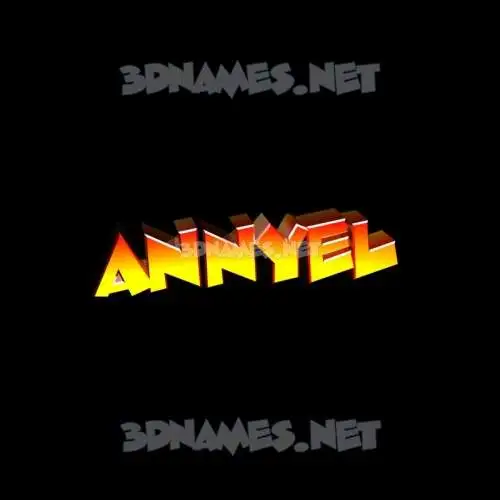 annyel in Black Background style - 3D name wallpaper
