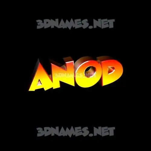 anod in Black Background style - 3D name wallpaper