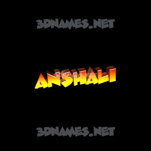 anshali in Black Background style - 3D name wallpaper