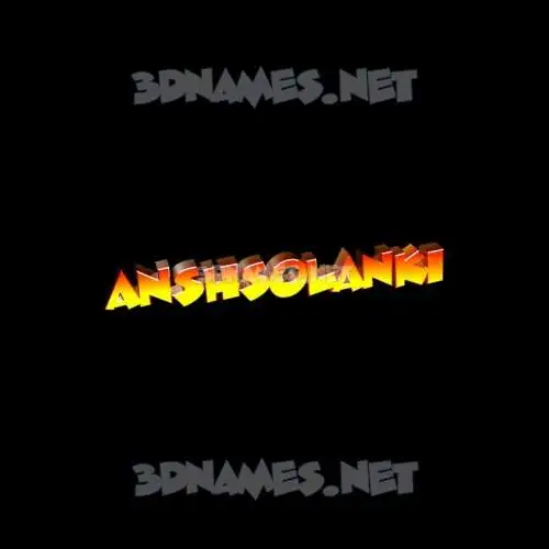 anshsolanki in Black Background style - 3D name wallpaper