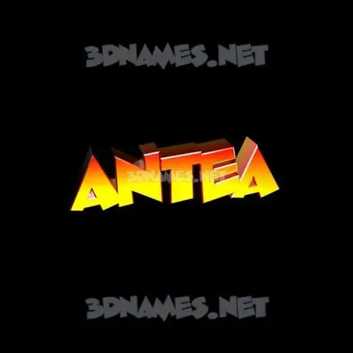 antea in Black Background style - 3D name wallpaper