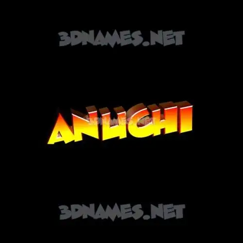 anuchi in Black Background style - 3D name wallpaper