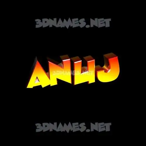 anuj in Black Background style - 3D name wallpaper