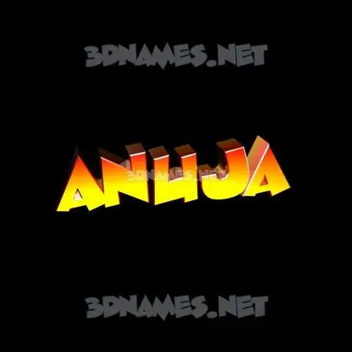 anuja in Black Background style - 3D name wallpaper