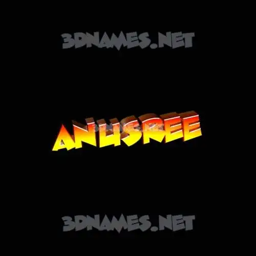 anusree in Black Background style - 3D name wallpaper