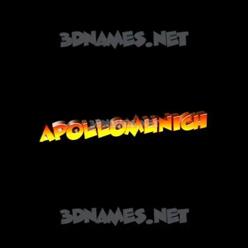 apollomunich in Black Background style - 3D name wallpaper