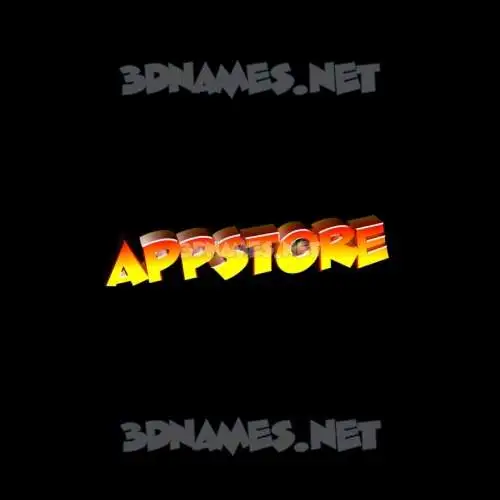 appstore in Black Background style - 3D name wallpaper