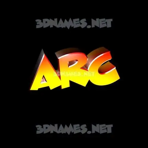 arc in Black Background style - 3D name wallpaper