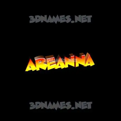 areanna in Black Background style - 3D name wallpaper