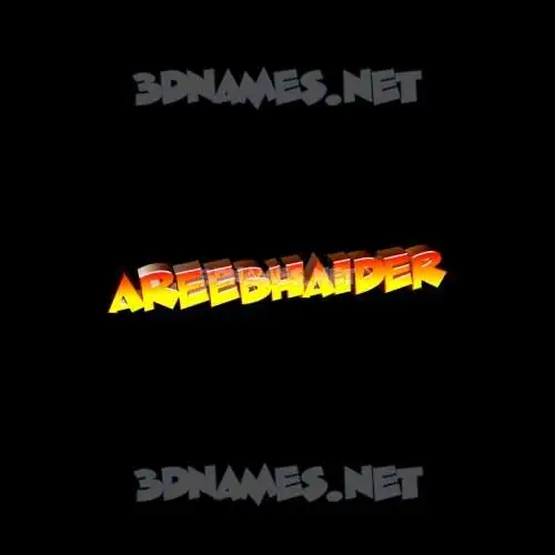 areebhaider in Black Background style - 3D name wallpaper