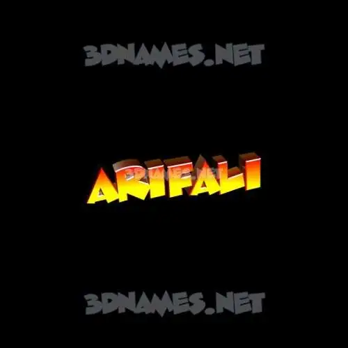 arifali in Black Background style - 3D name wallpaper