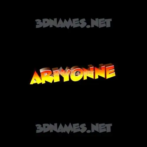 ariyonne in Black Background style - 3D name wallpaper