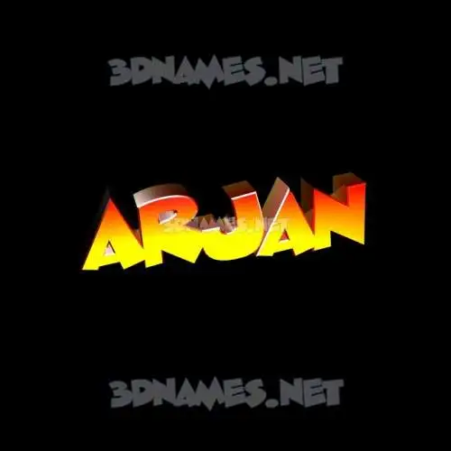 arjan in Black Background style - 3D name wallpaper
